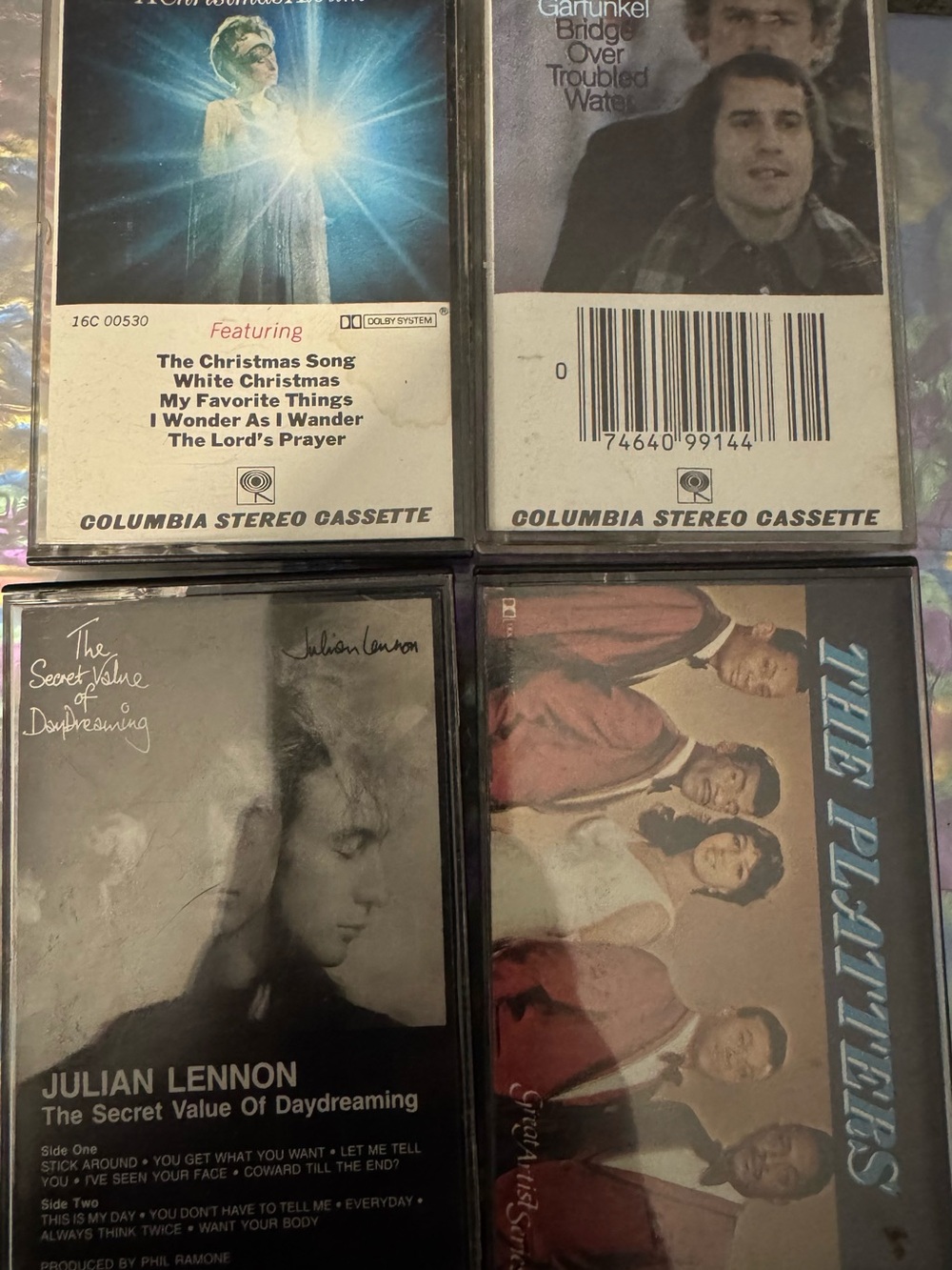 Columbia Vintage Cassette Tape Lot - Black, White, Blue, Red, Brown